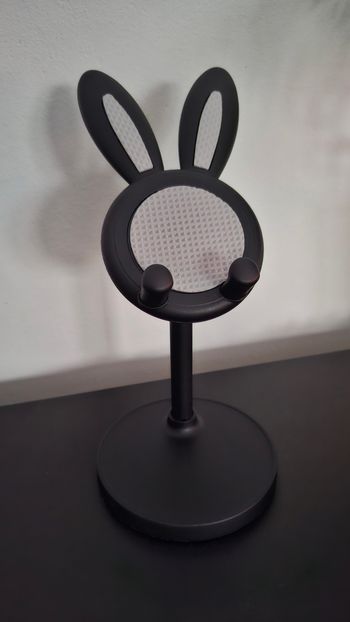 Support pour téléphone kawaii lapin noir gris porte holder Tamagotchi 
