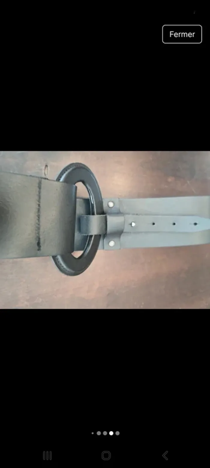 Ceinture Terre Bleue noir en cuir taille 42 80cm - photo numéro 16