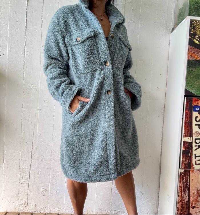 Veste manteau effet mouton taille M Bershka - photo numéro 4