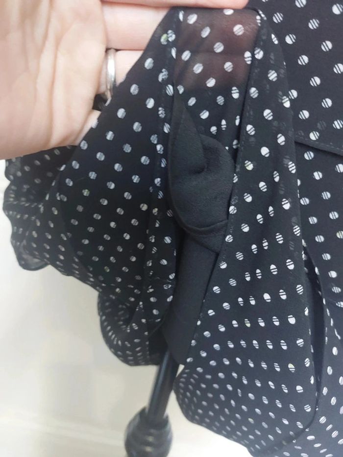 Robe à pois noire L - photo numéro 8