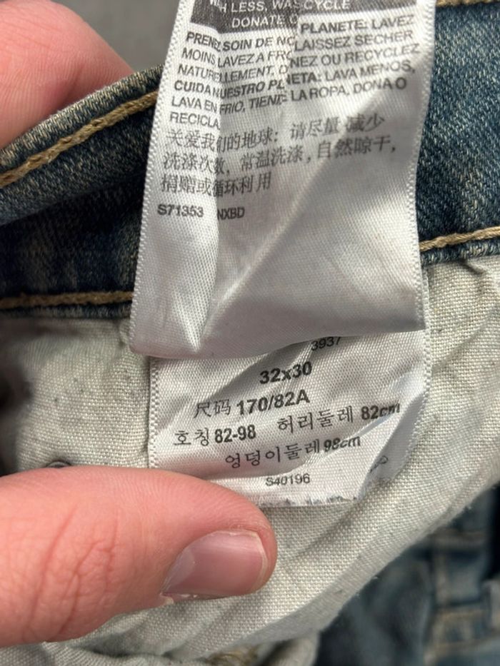 Jean pantalon coupe droite 561 noir bleu W32 L30 - photo numéro 11