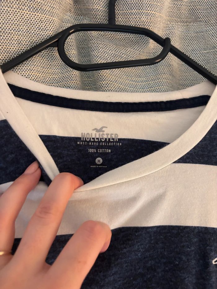 T-shirt à rayure Hollister - photo numéro 3