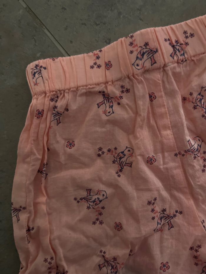 6 mois - pat et ripaton - short oranger et oiseaux - photo numéro 5