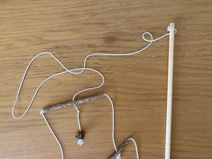 Canne à pêche avec sticks pour chat de compagnie - photo numéro 5