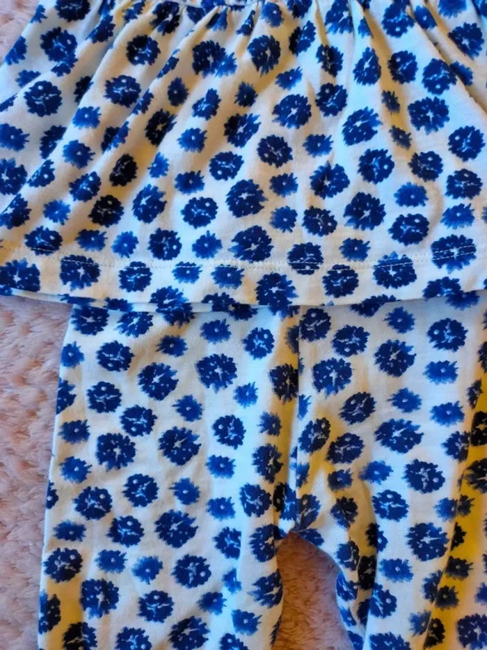 Ensemble bleu et blanc Petit Bateau 3 mois - photo numéro 3