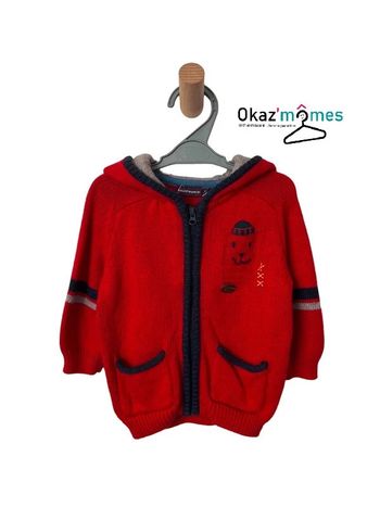 Gilet zippé chaud à capuche (laine) - Sergent Major 9 mois (71cm)