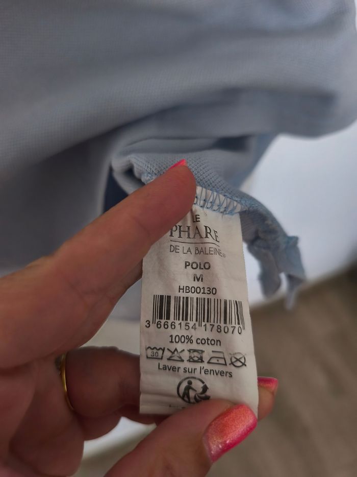 Polo bleu clair le Phare de la Baleine - photo numéro 4