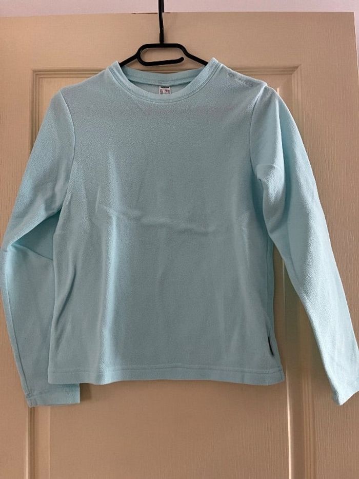 Pull / sweat polaire bleu ciel / turquoise