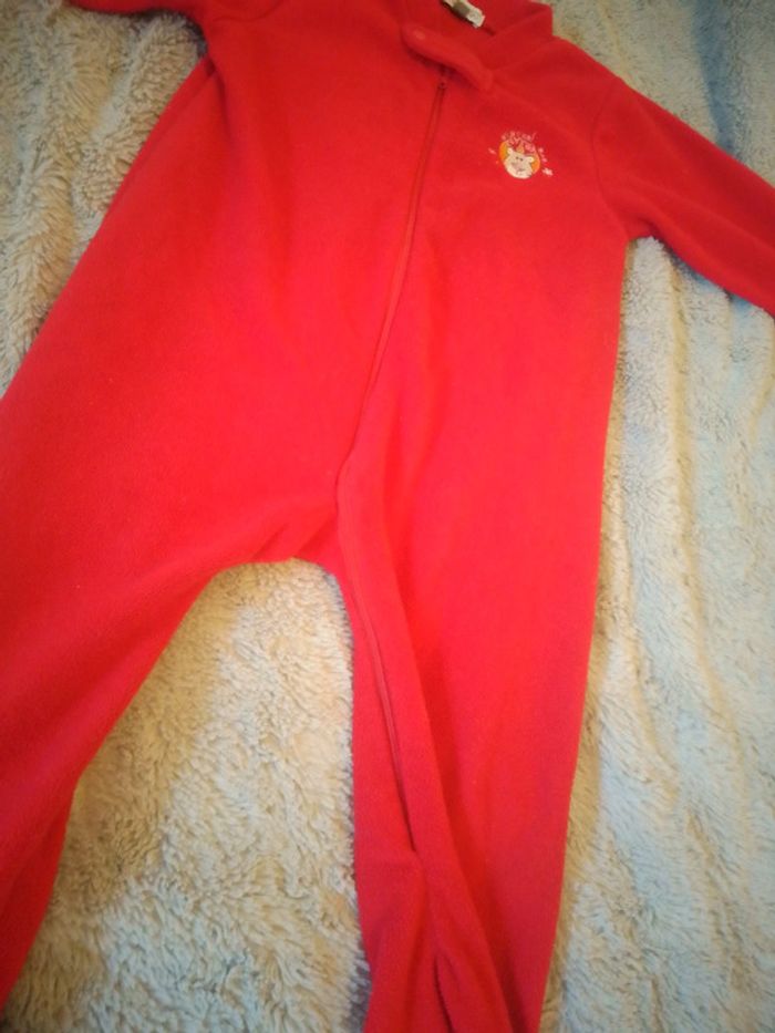 Pyjama polaire rouge en 2 ans - photo numéro 2