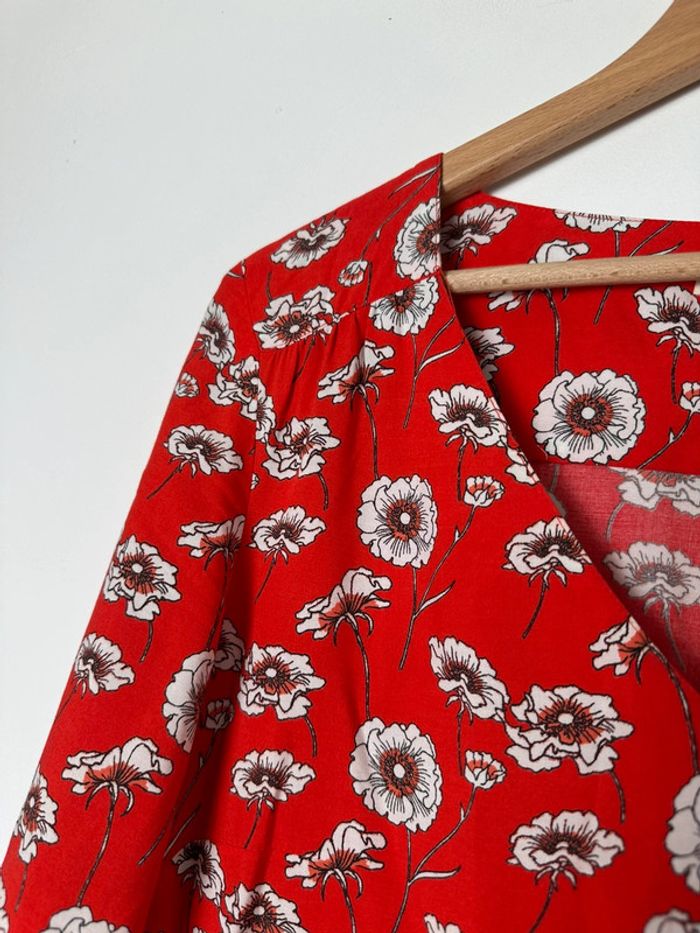 🌸Robe - Camaïeu - rouge - fleurie 🌸 - photo numéro 3