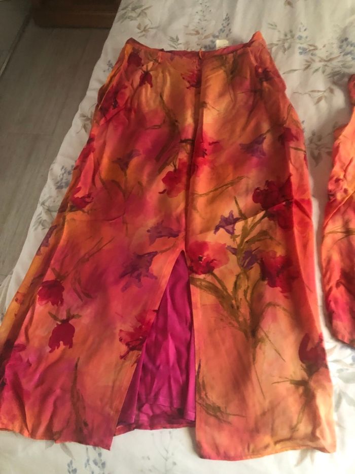 Ensemble 3 pièces  fuchsia et corail - photo numéro 3