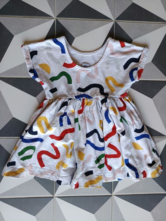 Robe imprimée manches courtes coton Petit Bateau 4 ans - photo numéro 2