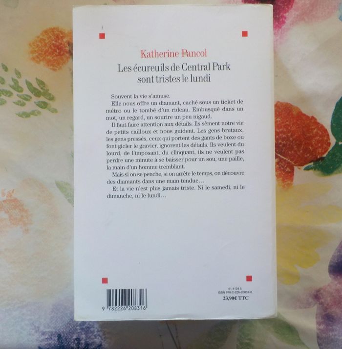 LES ECUREUILS DE CENTRAL PARK SONT TRISTES LE LUNDI de Katherine PANCOL Ed. Albin Michel - photo numéro 3