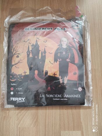 Déguisement halloween la sorcière araignée 4/6 ans