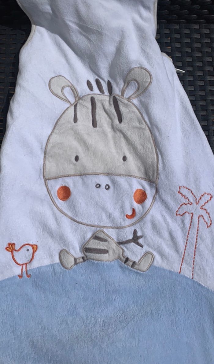 Gigoteuse nid d’ange bébé bleu/blanc 0/6 mois