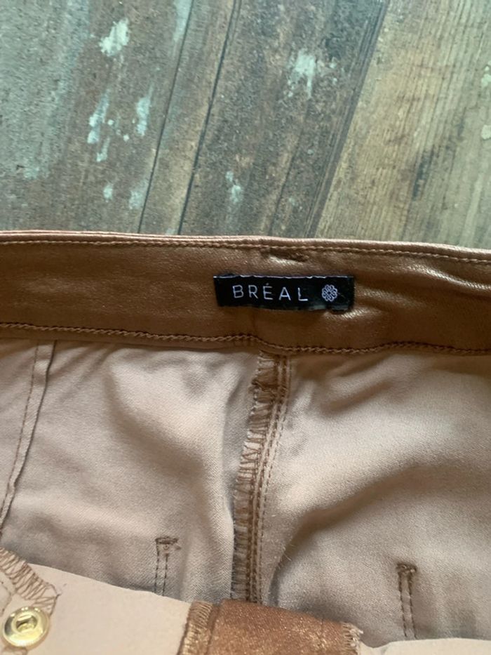 Pantalon caramel brillant - photo numéro 3