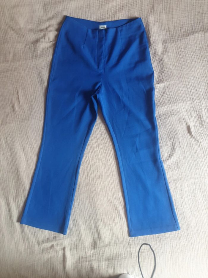 Pantalon bleu tissu léger - photo numéro 4
