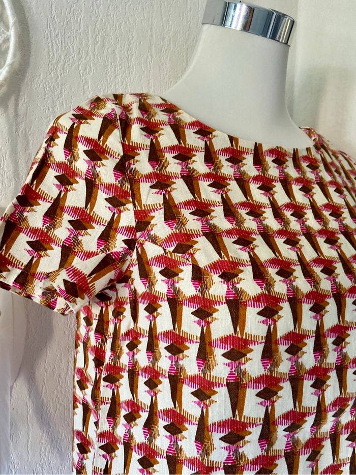 Blouse style wax T36 Promod contient du lin - photo numéro 7