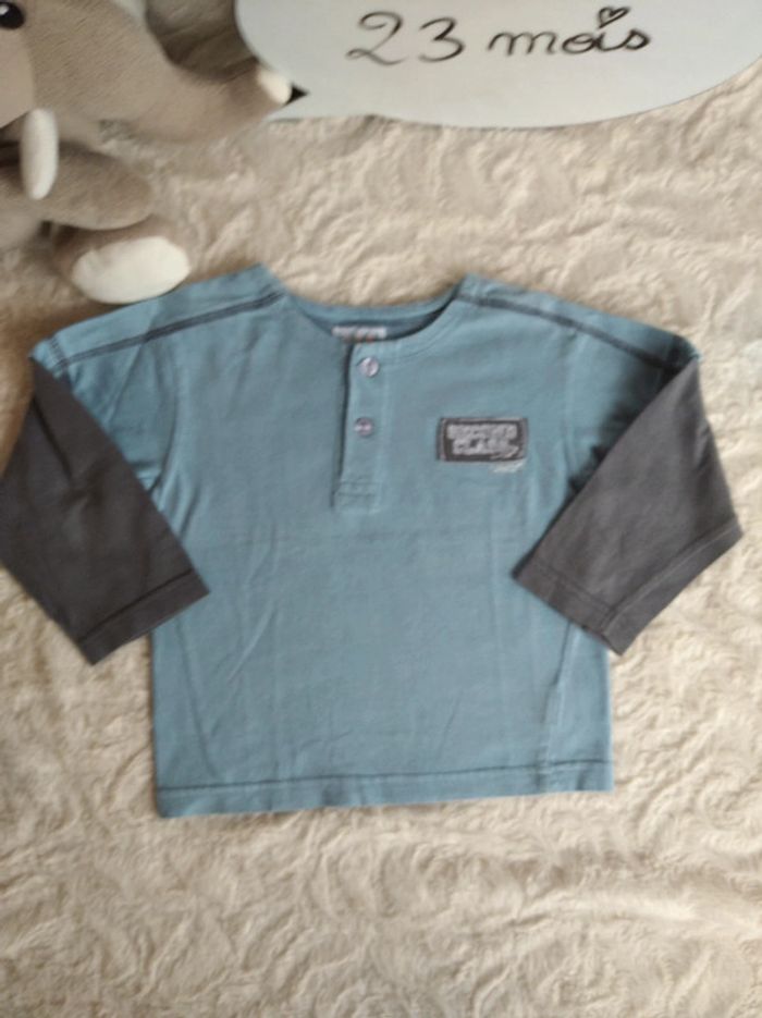 Polo tee shirt chemise manches longues Garçon 23 mois Second class Babibou 100% coton - photo numéro 2