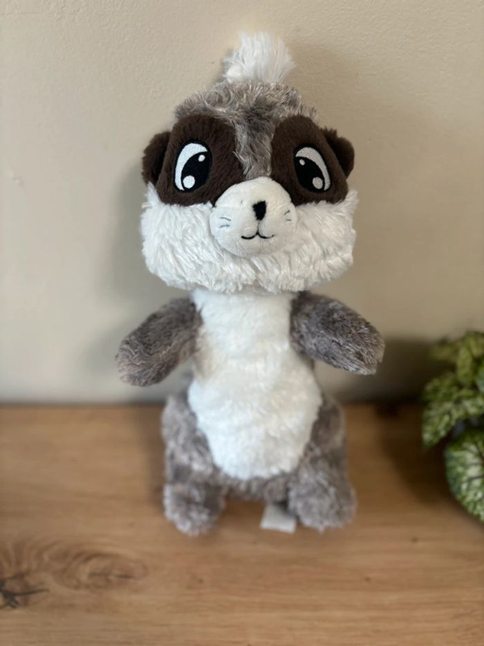 Doudou peluche suricate gris blanc Auchan sas oia - photo numéro 2