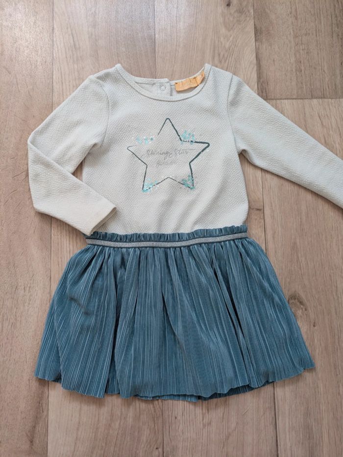 Robe chic crème et bleu Orchestra Premium 3 ans