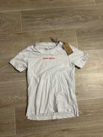 T-shirt Teddy smith recto verso blanc Orange 8ans