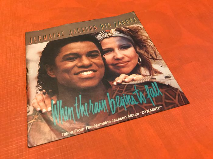 Vinyle 45 tours  Jermaine Jackson / Pia Zadora (1984) When the rain begins to fall - photo numéro 5