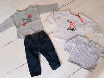 Ensemble 4 pièces fille 12 mois hiver pull pantalon catimini orchestra
