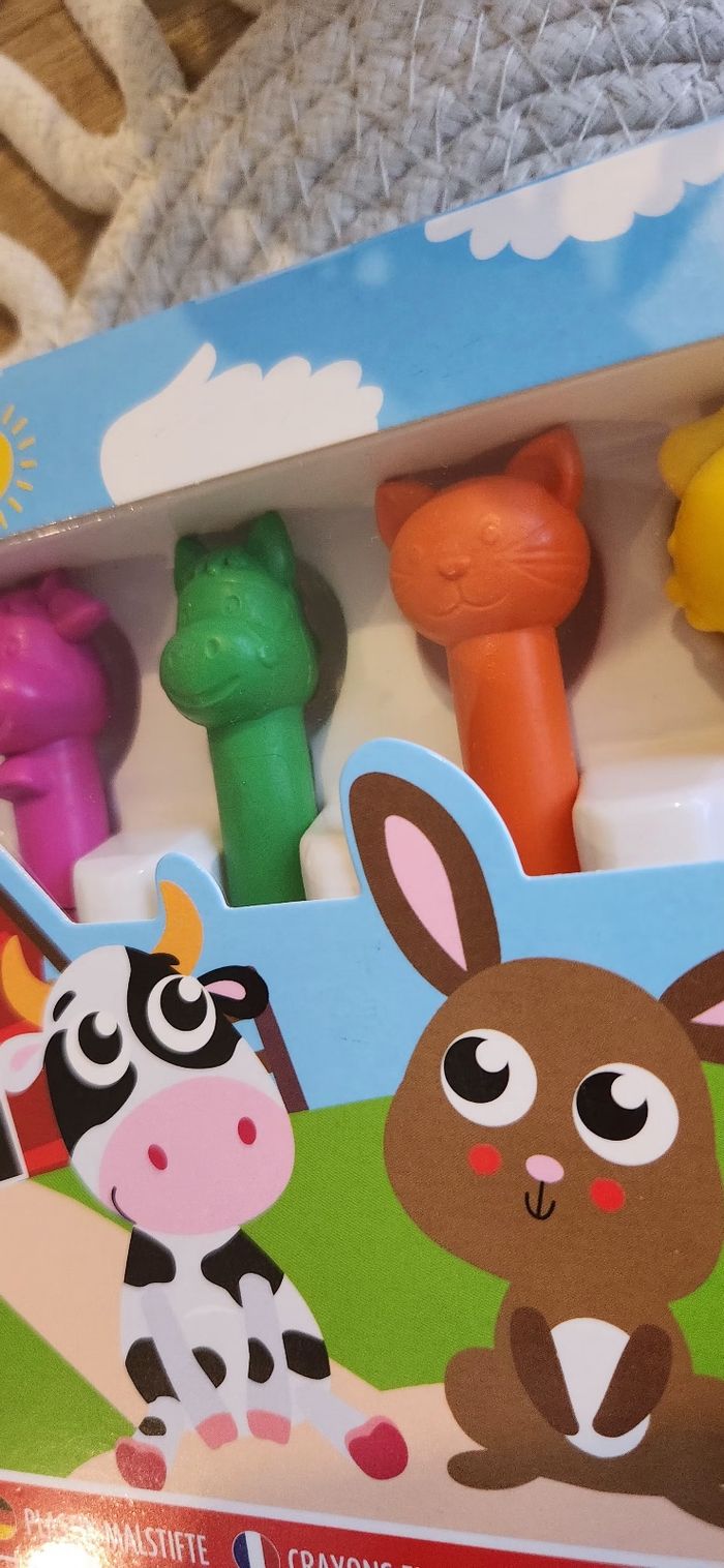 Crayons Gras X6 Animaux de la Ferme - photo numéro 2