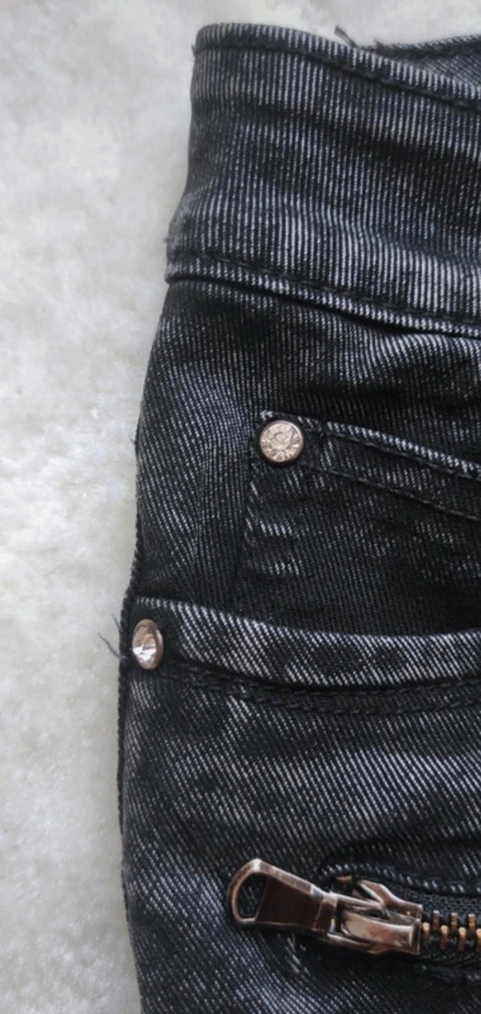 Jean Girl Vivi S gris noir skinny stretch - photo numéro 7