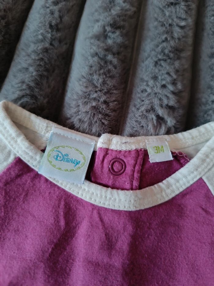 Tee-shirt Minnie pom-pom girl manches longues T. 3 mois Disney - photo numéro 3