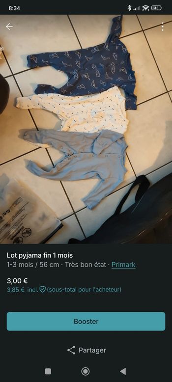 Pyjama fin