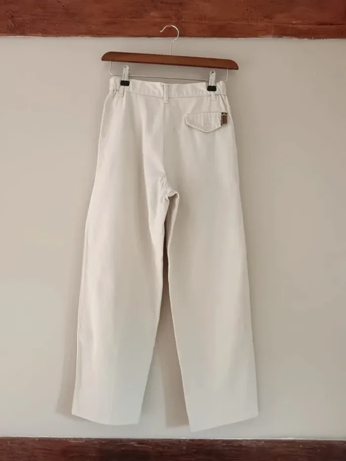 Pantalon crème à pinces - photo numéro 5