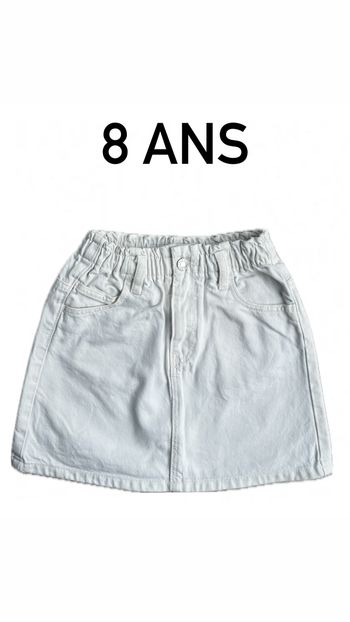Jupe en jean blanche mango fille 8 ans