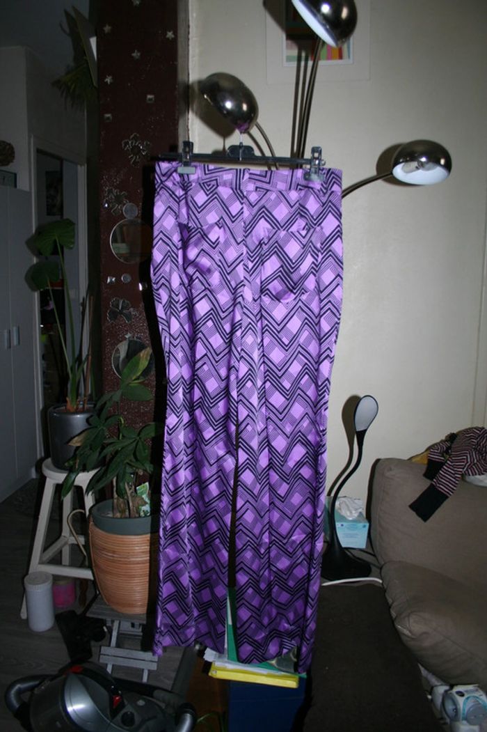 🌸Pantalon taille haute oversize Tendance style seventys Taille 40 "Mango" Neuf 🌸 - photo numéro 3