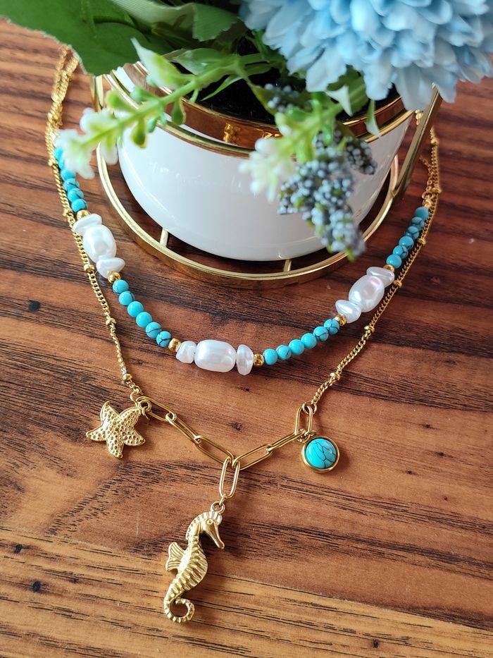 Collier hypocanpe bleu ✅ - photo numéro 2