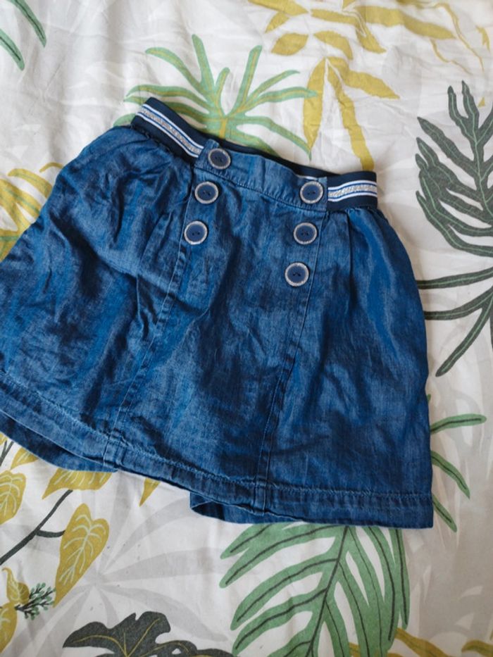 Jupe short couleur jean 4 ans tissaia