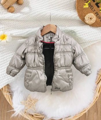 🌸Manteau doudoune fille gris DKNY 12mois