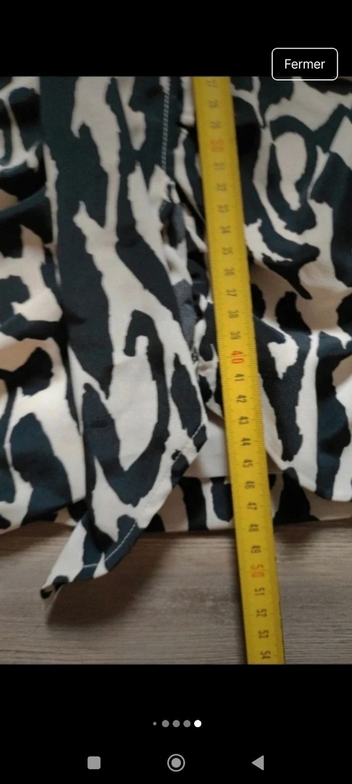 Jupe neuve Morgan avec étiquette imprimé crème et noir taille 40 - photo numéro 8