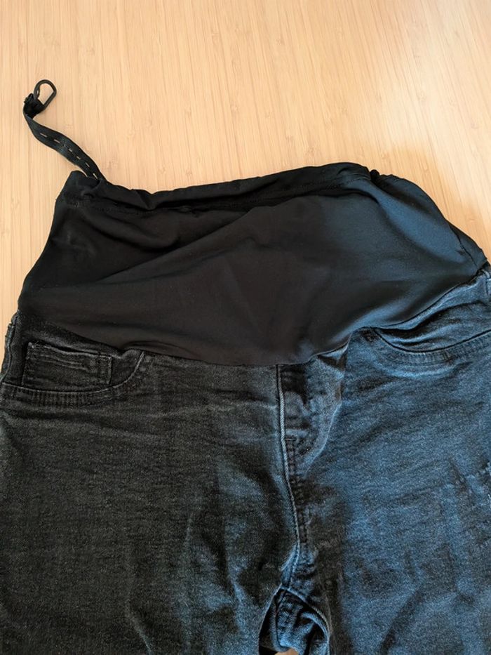Pantalon effet jeans noir grossesse shein 38 - photo numéro 5