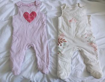 Lot combinaisons mi-saison fille 6 mois 