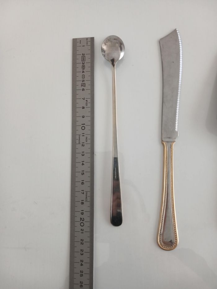 Ménagère de service 7 pièces - Inox 1810 Italie - Finition Dorée - photo numéro 10