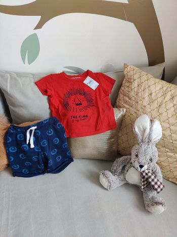 Ensemble short + t-shirt lion