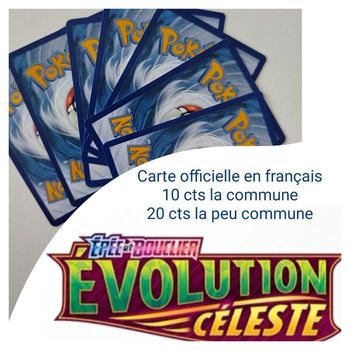 Carte pokémon officielle à l'unité évolution céleste