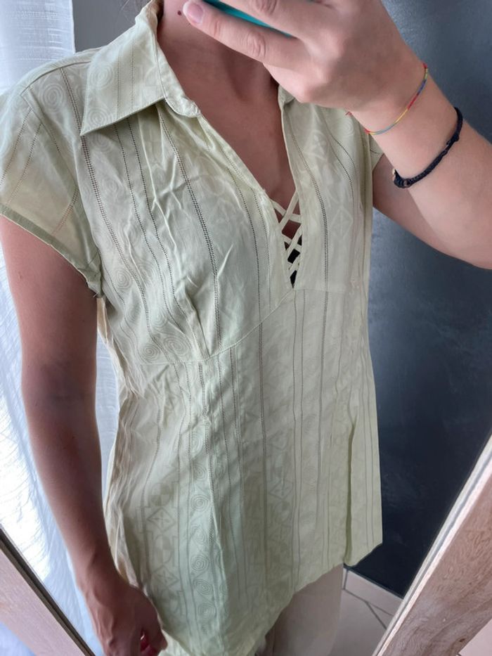 Blouse longue manche courte