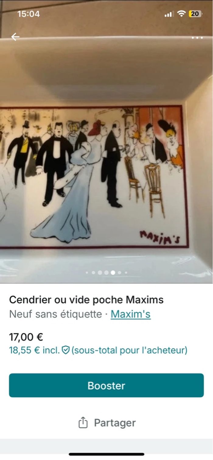 Cendrier vide poche Maxims - photo numéro 3