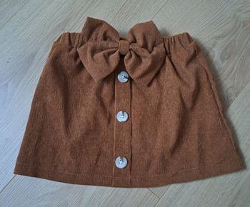 Jupe marron avec noeud