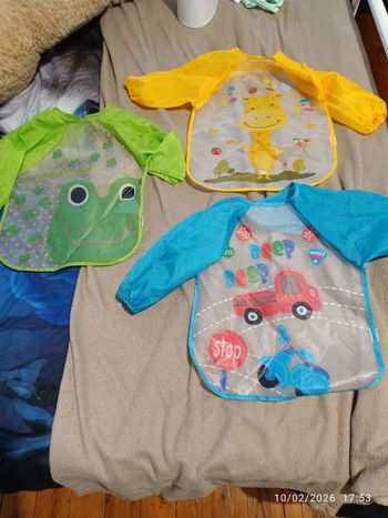 Lot 3 tabliers pour activités manuelles 