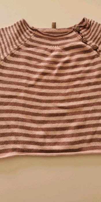 Pull MC fille 128 cm 8 ans Captain Tortue rose et marron