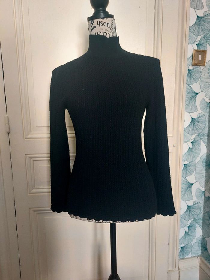 Pull noir maille fine Sézane 38 - photo numéro 2